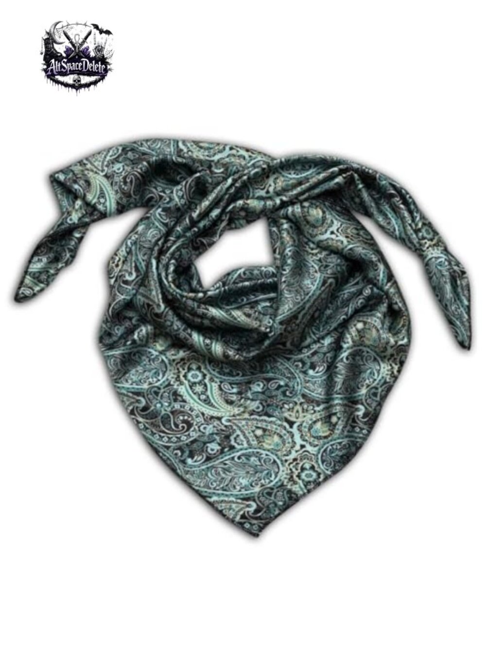 Silk Blend Paisley Wild Rag Scarf 36in Western Bandana Neckerchief